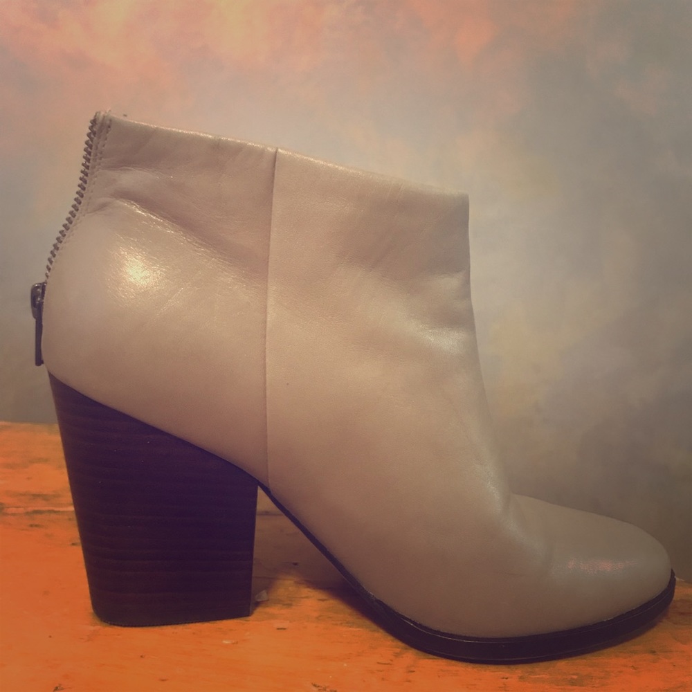 Cole Haan Grey Leather Booties